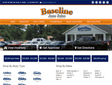 Tablet Screenshot of baselineautosales.net